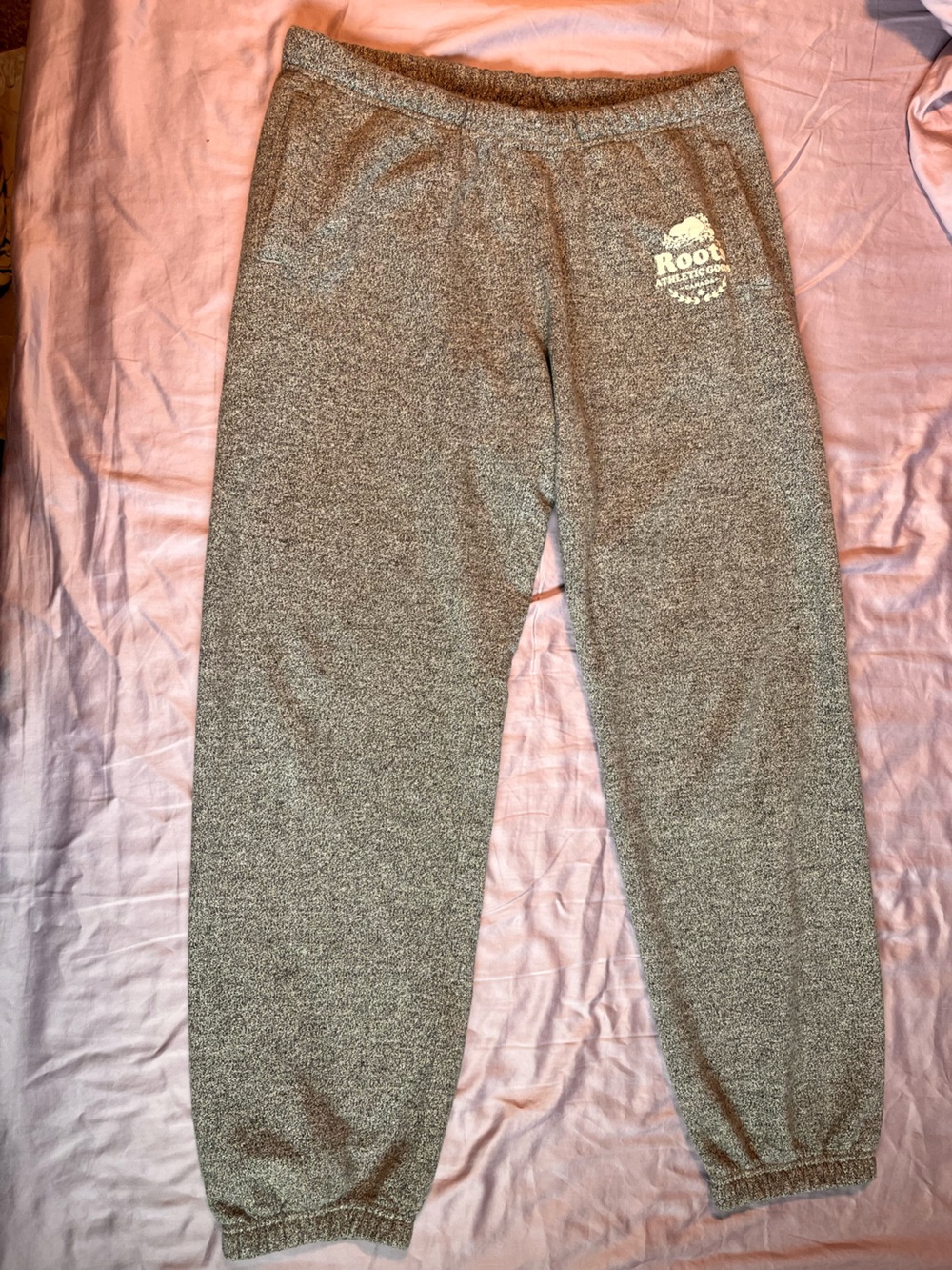 Roots Canada Athletic Marled Gray Sweatpants — Men’s Size L